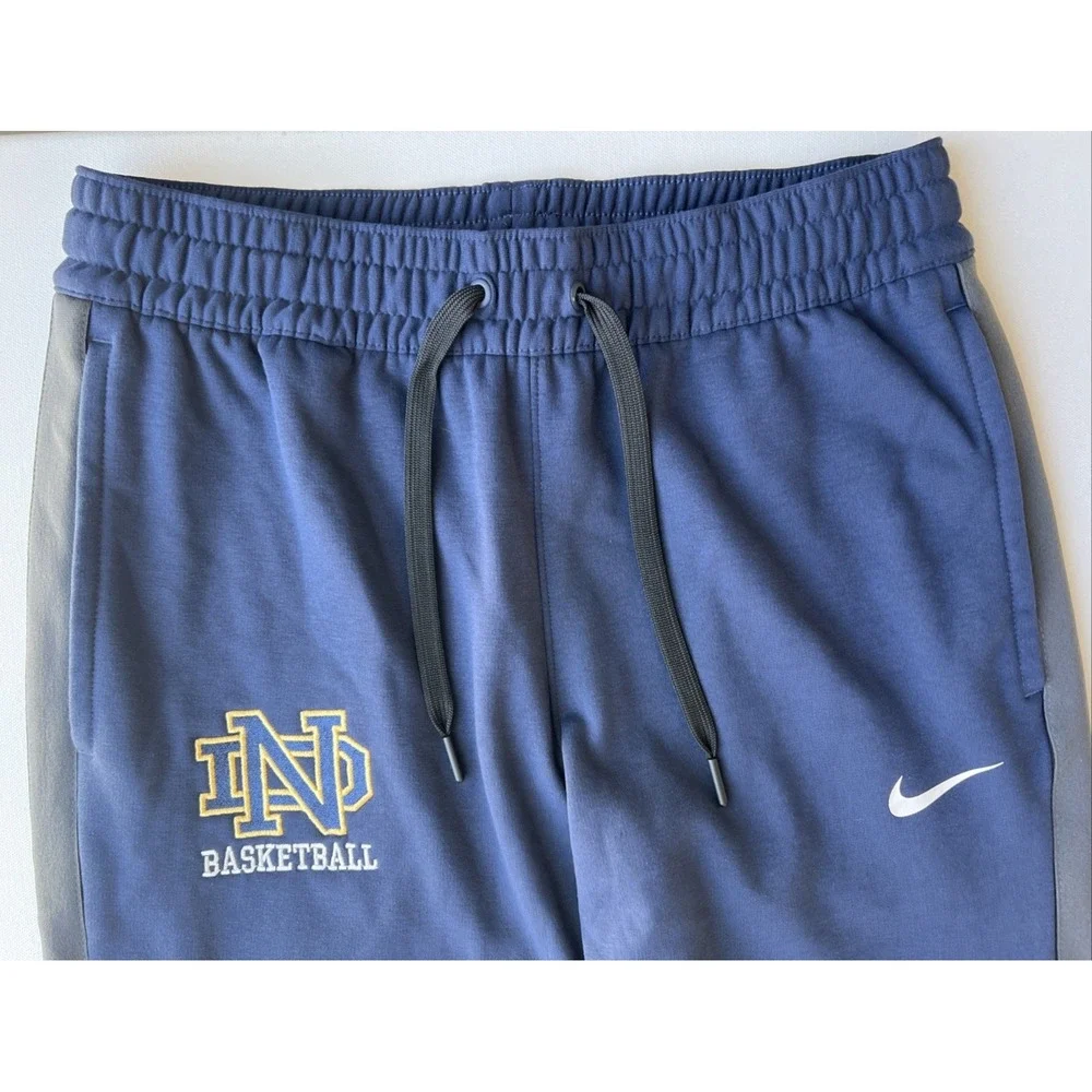Nike Joggers Therma-FIT Notre Dame Basketball Sweatpants Mens M Swoosh Navy Blue - Picture 3 of 11